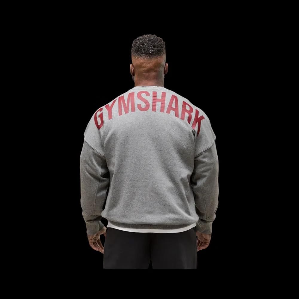 Gymshark Power Crew Oversized Fit Charcoal Core Marl
