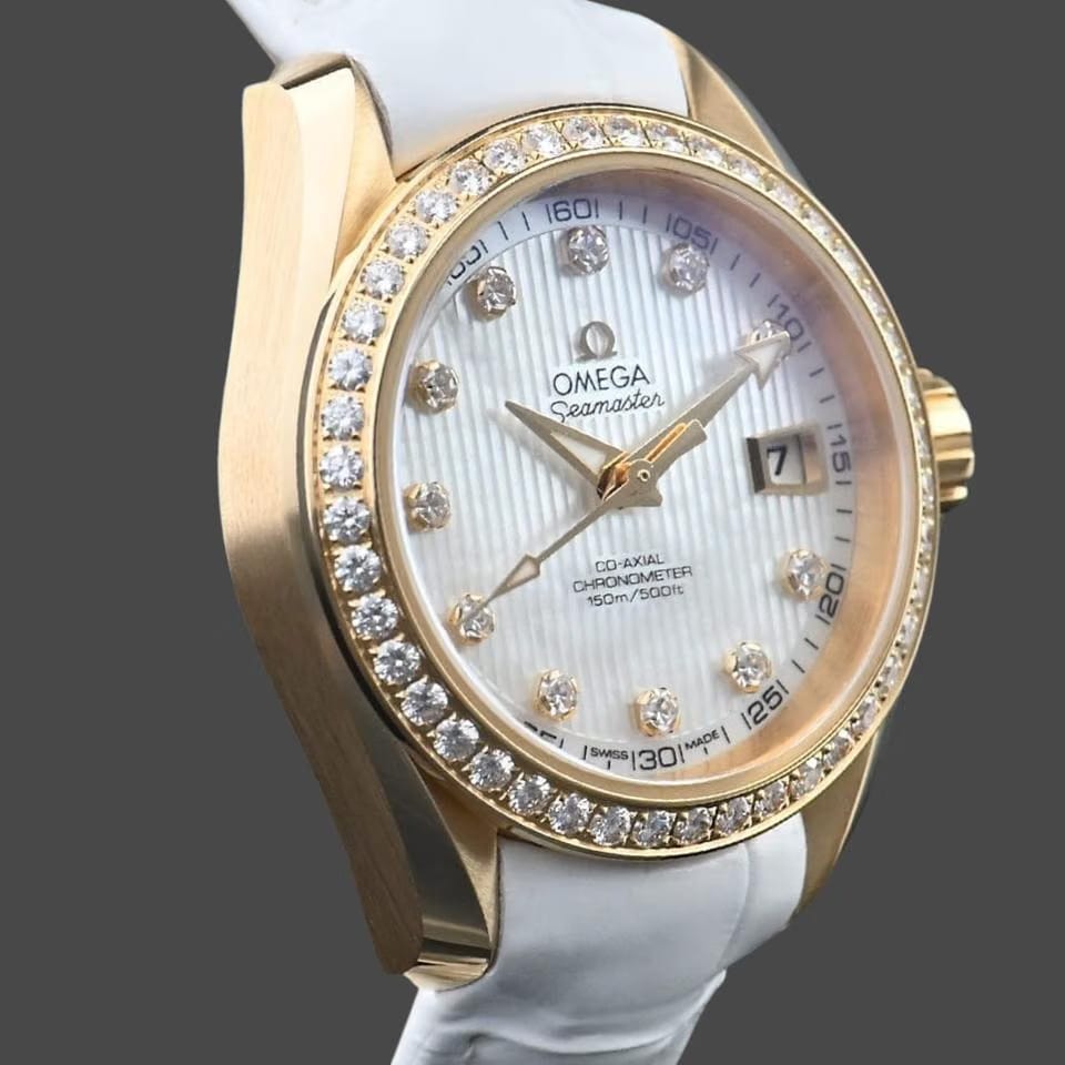 Omega Seamaster Aqua Terra Co-axial / Yellow gold / 30 mm / Box&Papers / 231.58.30.20.55.002