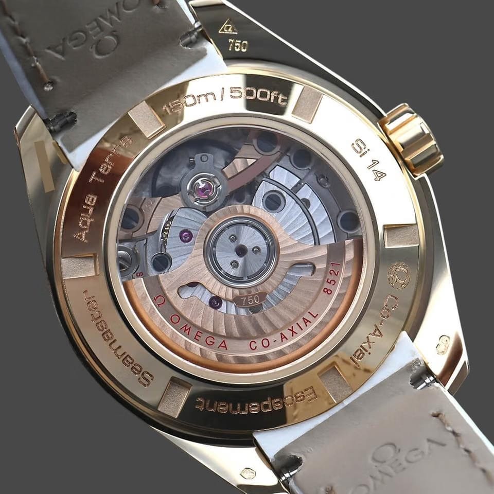 Omega Seamaster Aqua Terra Co-axial / Yellow gold / 30 mm / Box&Papers / 231.58.30.20.55.002