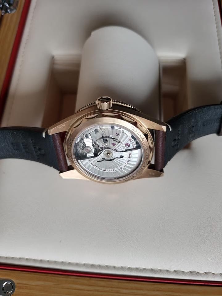 Omega Seamaster 300 Co-Axial Master Chronometer patiniertes Bronze Gold für Liebhaber lebendiger Material
