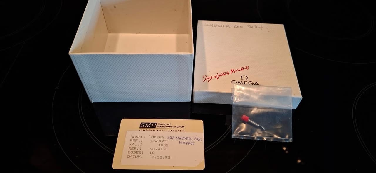 Omega Seamaster Plo Prof600 Plo Prof Full Set Omega Milanaisband roter Sicherheitsdrücker extra