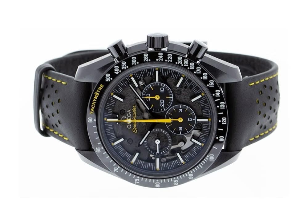 Omega Speedmaster Dark Side Of The Moon Apollo 8 44mm Black Ceramic Case Skeleton Dial Black Leather Strap 311.92.44.30.01.001 NEW - Warranty start: 2023