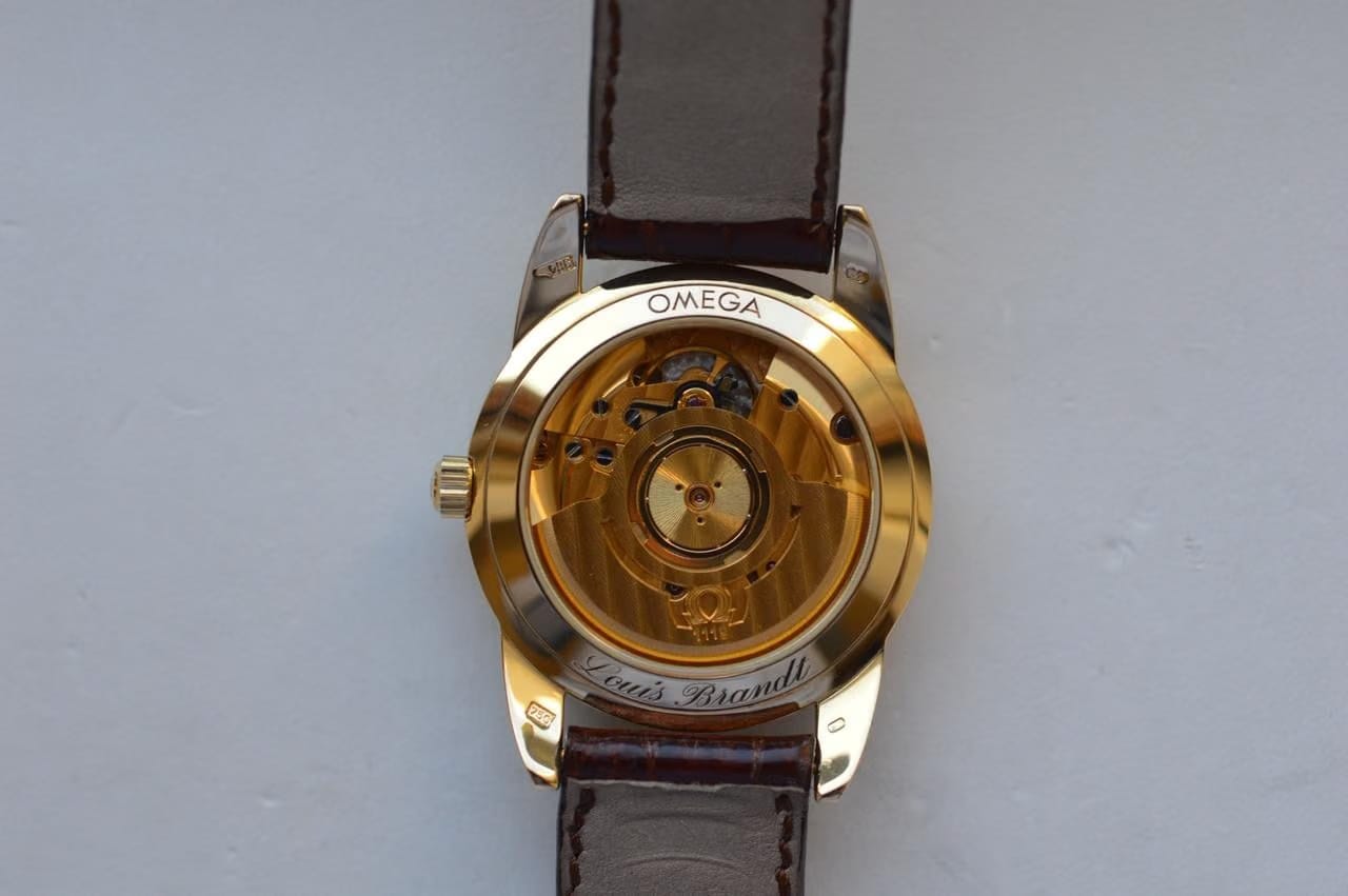 Omega Louis Brandt Automatic 18 K Yellow Gold Full Set NOS
