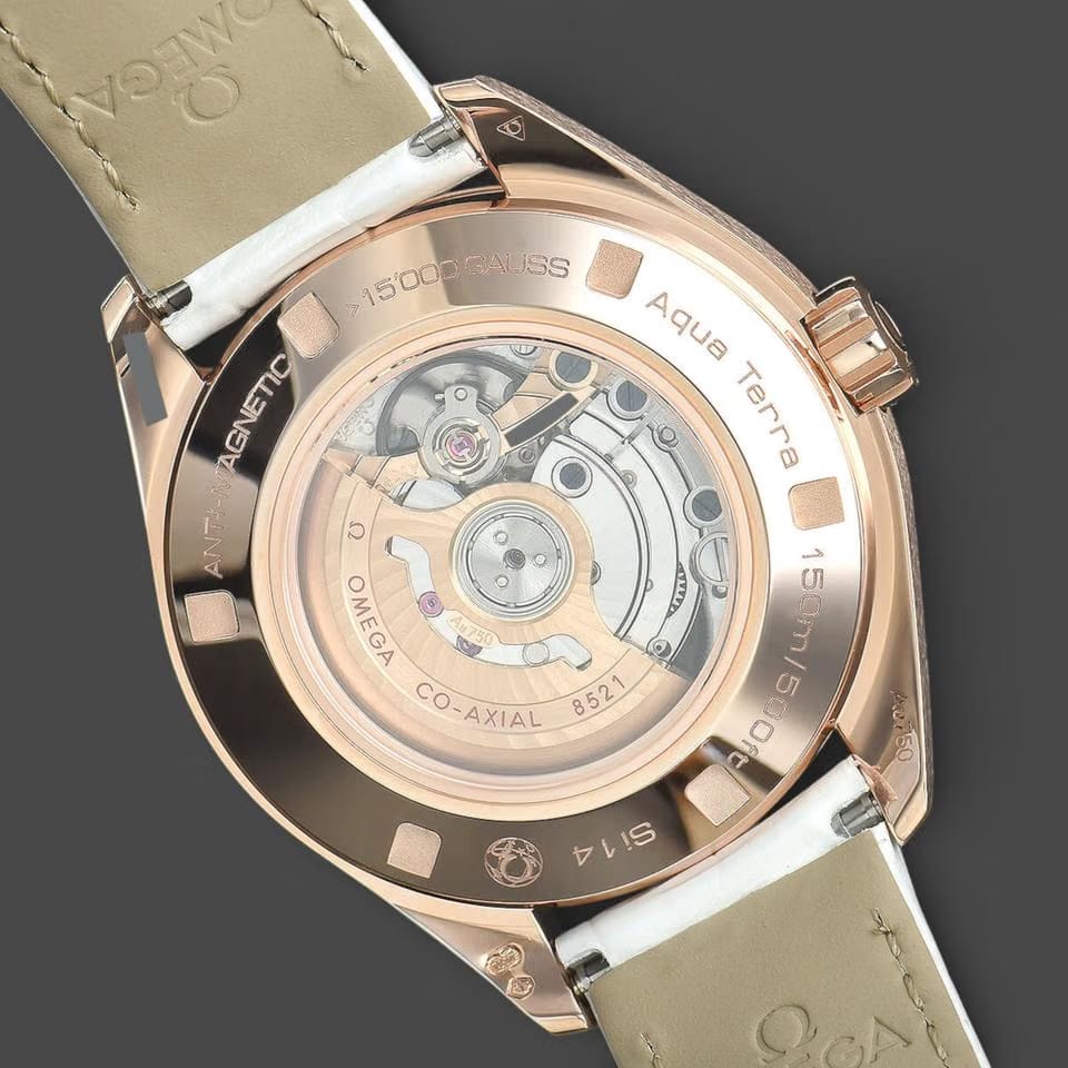 Omega Seamaster Aqua Terra Rose gold / 34 mm / Box&Papers / 231.58.34.20.55.003