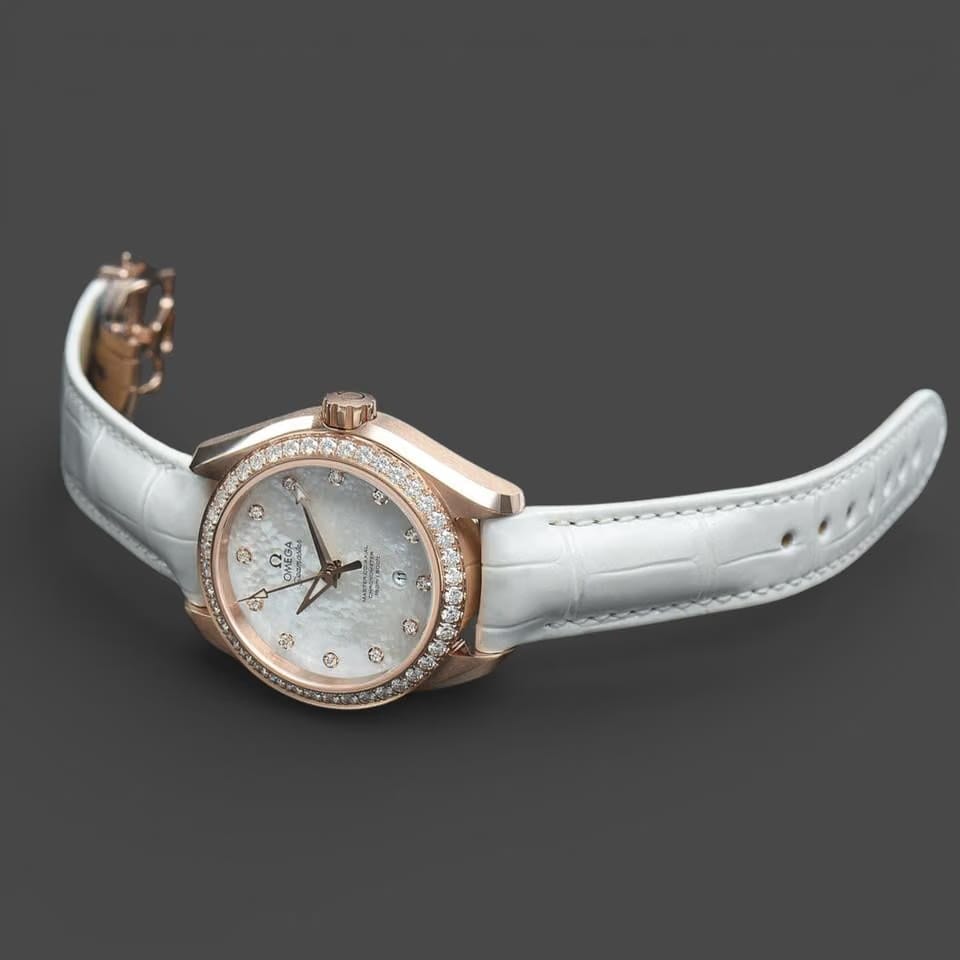 Omega Seamaster Aqua Terra Rose gold / 34 mm / Box&Papers / 231.58.34.20.55.003