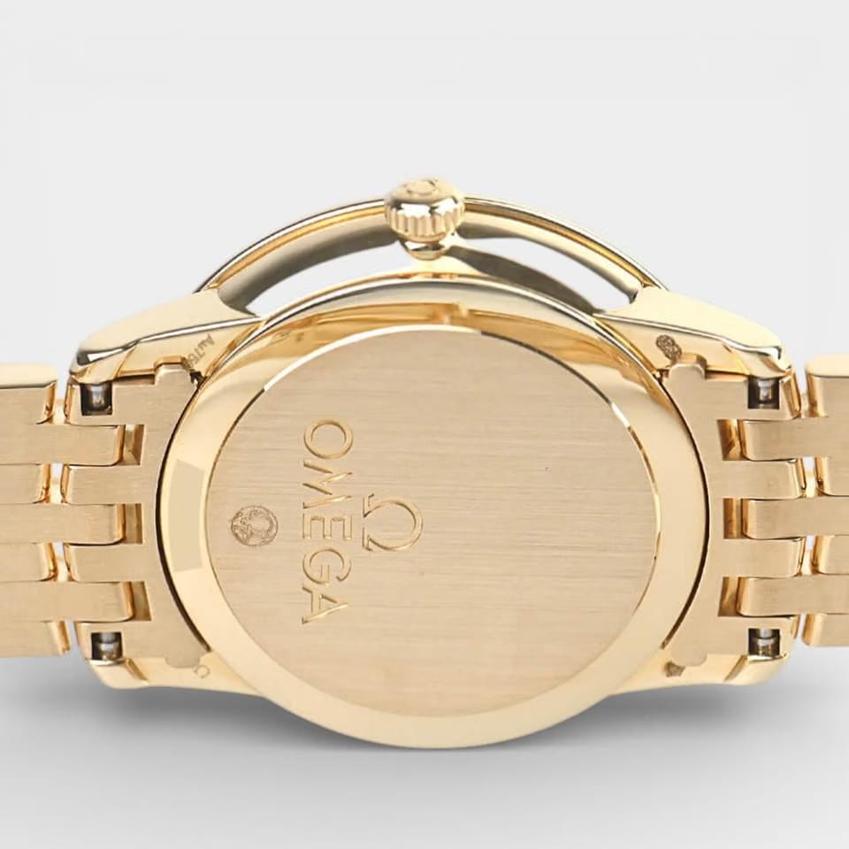 Omega De Ville Prestige Yellow gold / 27.4 mm / Box&Papers / 424.55.27.60.55.001