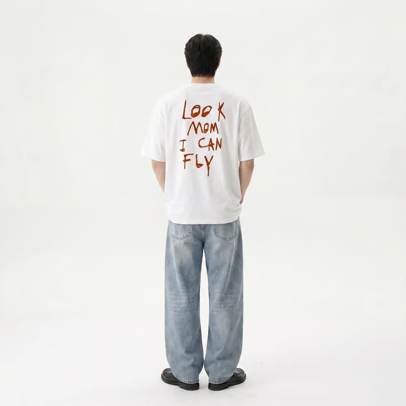 Look Mom I Can Fly Tshirt - White