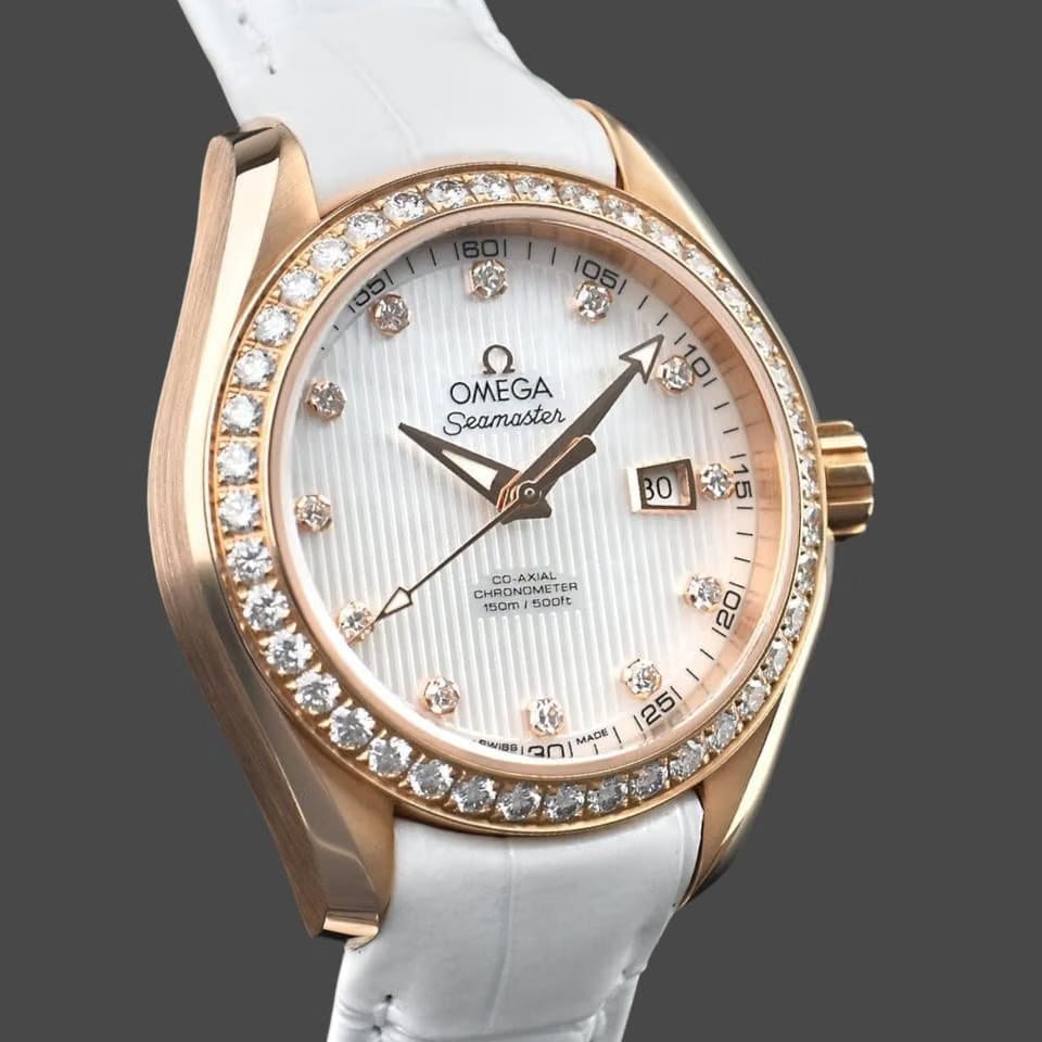 Omega Seamaster Aqua Terra Diamonds / Red gold / 34 mm / 231.58.34.20.55.002
