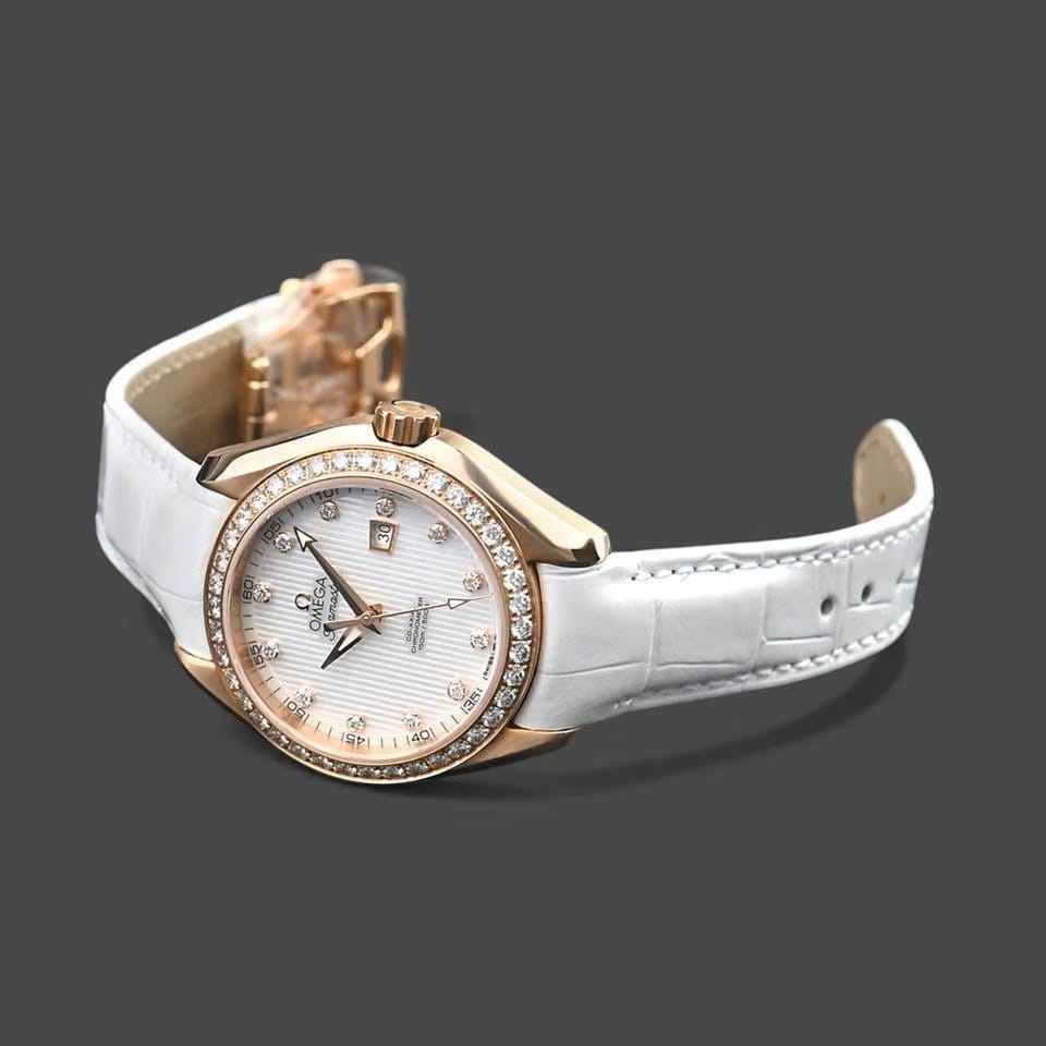 Omega Seamaster Aqua Terra Diamonds / Red gold / 34 mm / 231.58.34.20.55.002