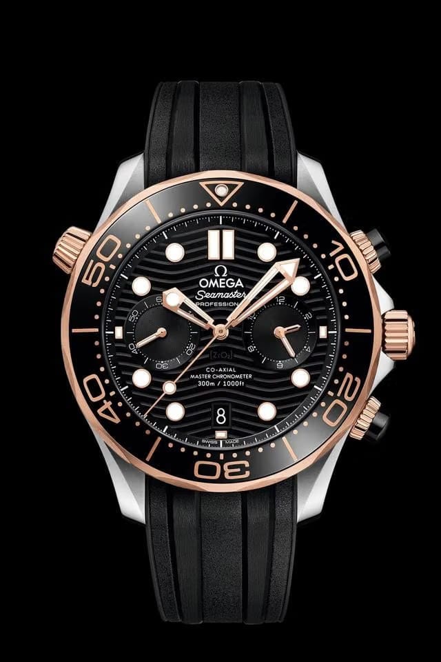 Omega Seamaster Diver 300 MCo‑axial Master Chronometer Diver Chronograph Gold Steel 210.22.44.51.01.001