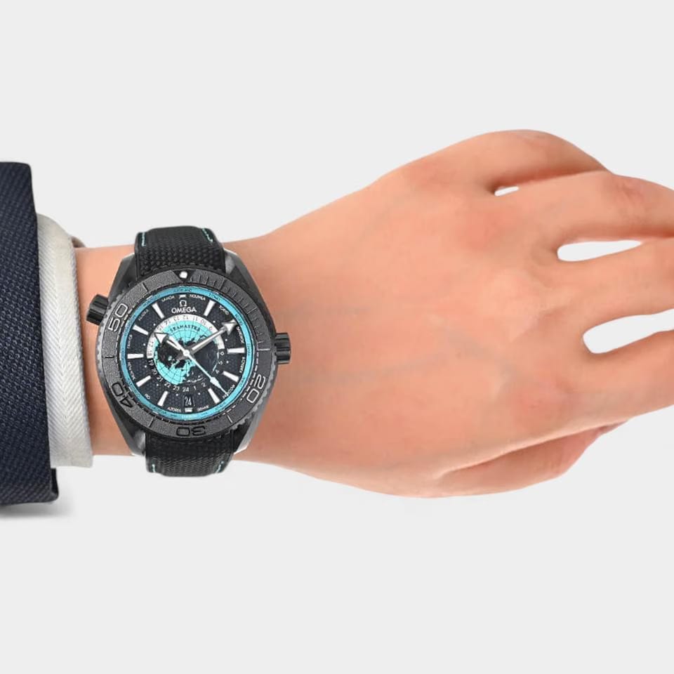 Omega Seamaster Planet Ocean Worldtimer Ceramic / 45.5 mm / Box&Papers / 215.92.46.22.01.006