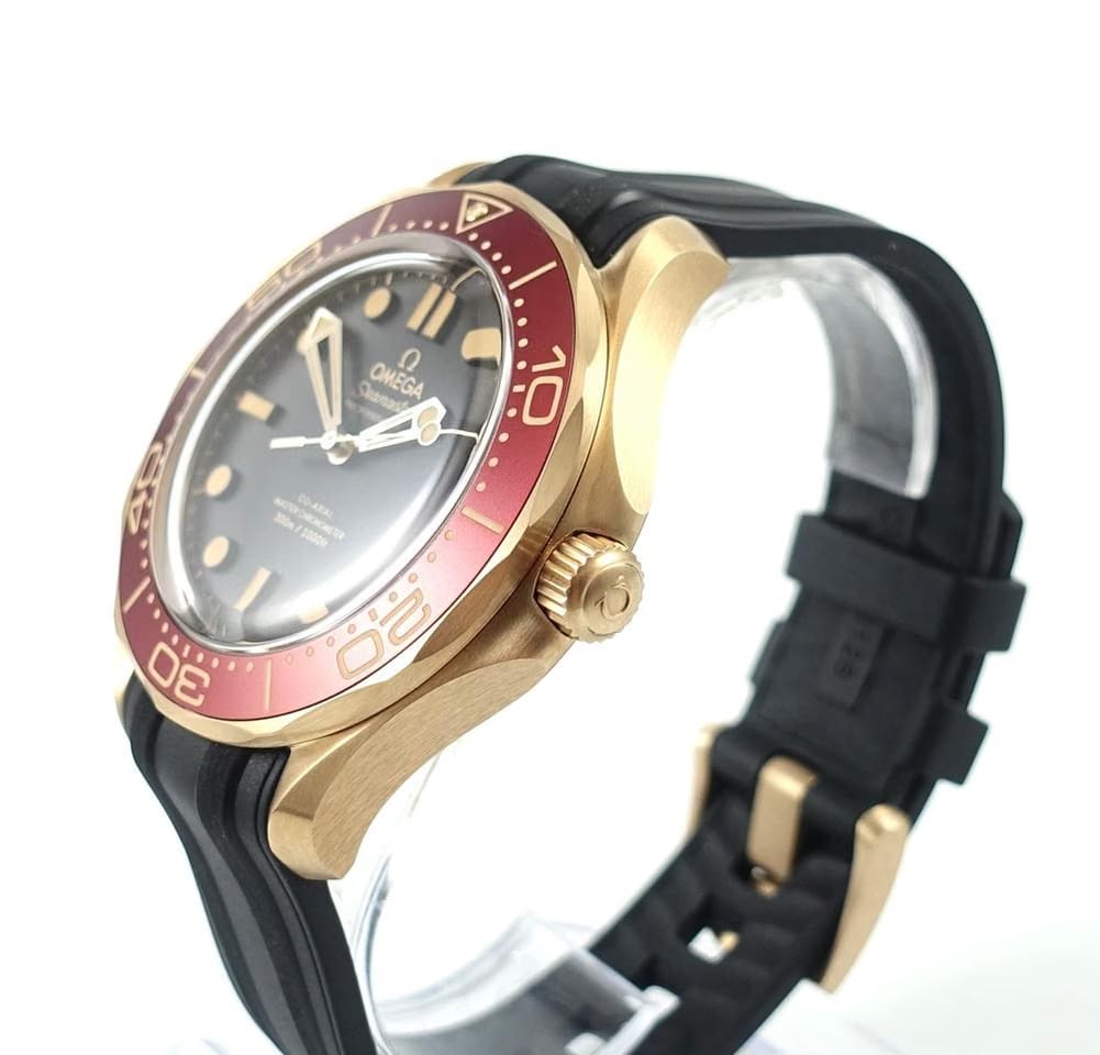 Omega Seamaster Diver 300 MBronze-Gold 42 MM New Watch with Box and Papers