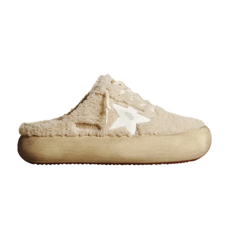 Golden Goose Wmns Space Star Sabot 'Beige Shearling'