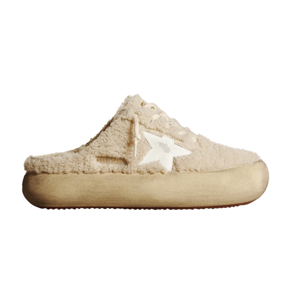 Golden Goose Wmns Space Star Sabot 'Beige Shearling'