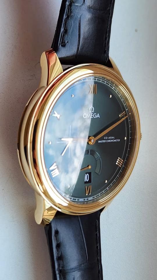 Omega De Ville Prestige Co-Axial Master Chronometer Small seconds 41mm NEW 434.53.41.21.10.001 Green Dial Solid Yellow Gold NEW UNWORN