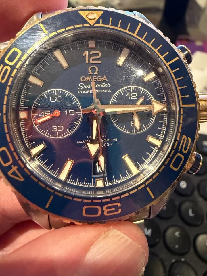 Omega Seamaster Planet Ocean Chronograph Complete fully working watch with box / papers / manuals etc
