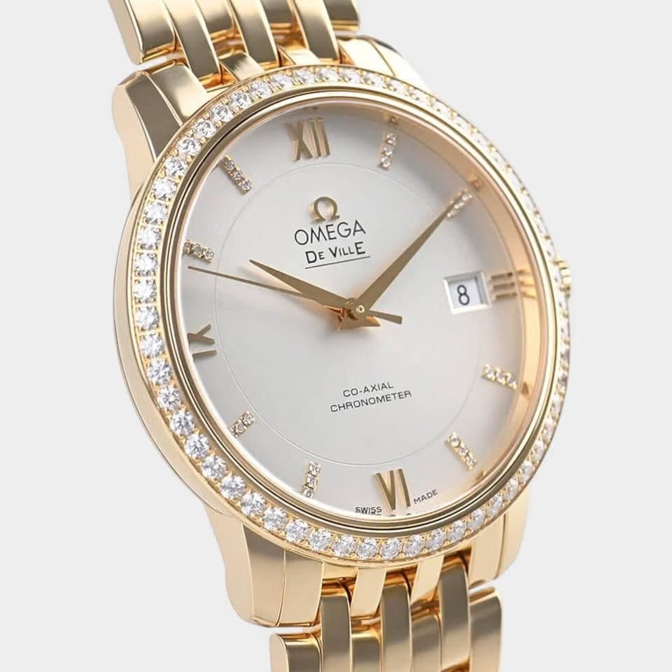 Omega De Ville Prestige Co-axial / Yellow gold / 36.8 mm / Box&Papers / 424.55.37.20.52.002