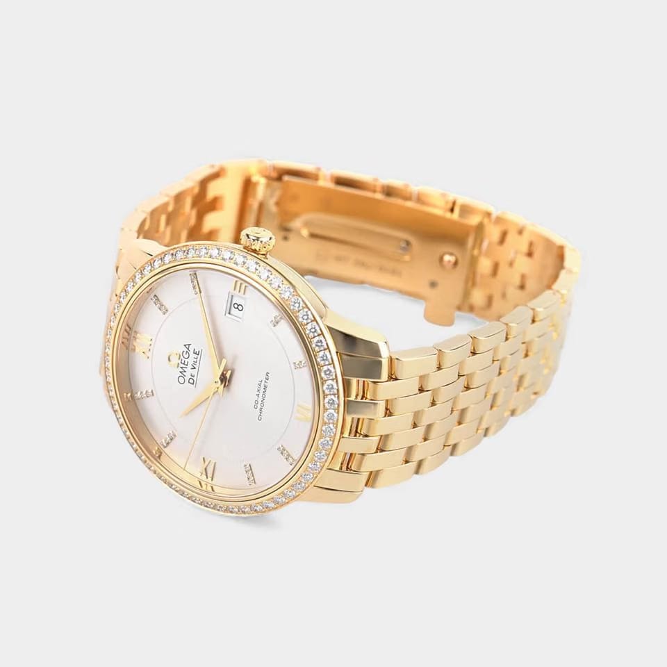 Omega De Ville Prestige Co-axial / Yellow gold / 36.8 mm / Box&Papers / 424.55.37.20.52.002
