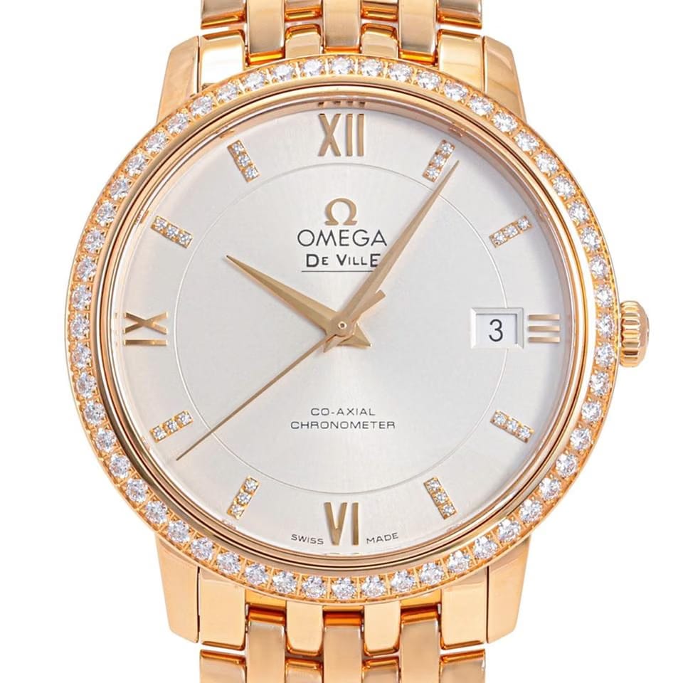 Omega De Ville Prestige424.55.37.20.52.001 Automatic Red Gold New