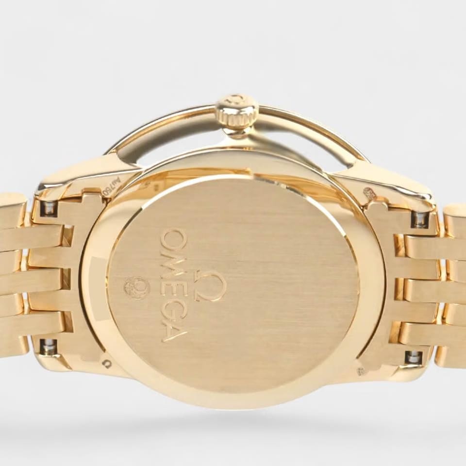 Omega De Ville Prestige Diamond Yellow Gold 27.4 mm/Box&Papers 424.55.27.60.58.001