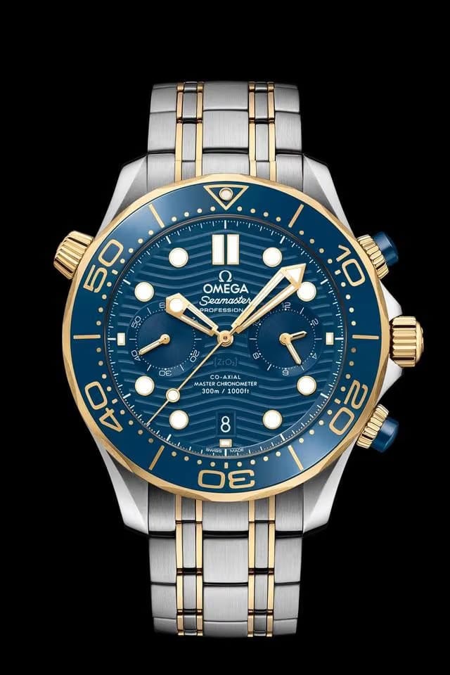 Omega Seamaster Diver 300 MCo‑axial Master Chronometer Diver Chronograph Gold Steel 210.20.44.51.03.001