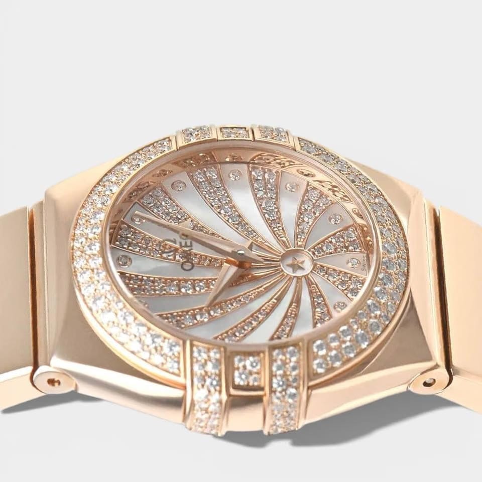 Omega Constellation Quartz Red gold / 24 mm / Box&Papers / 123.55.24.60.55.013