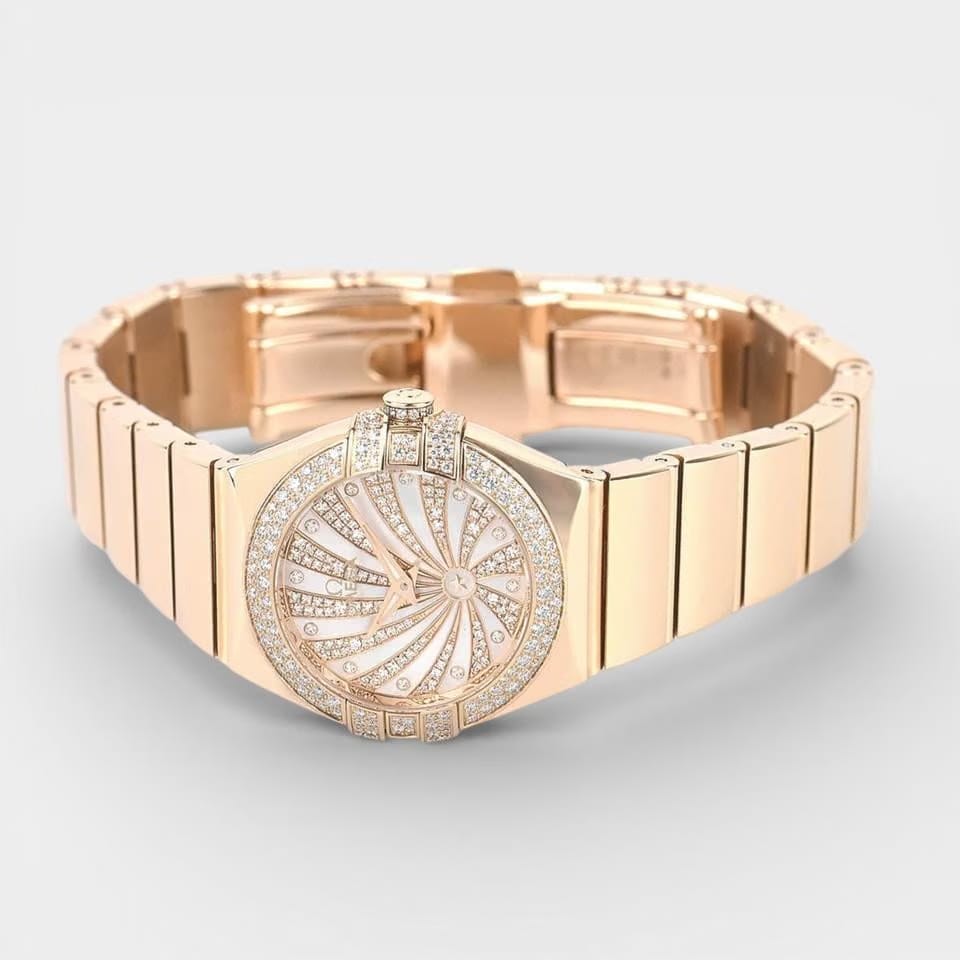 Omega Constellation Quartz Red gold / 24 mm / Box&Papers / 123.55.24.60.55.013