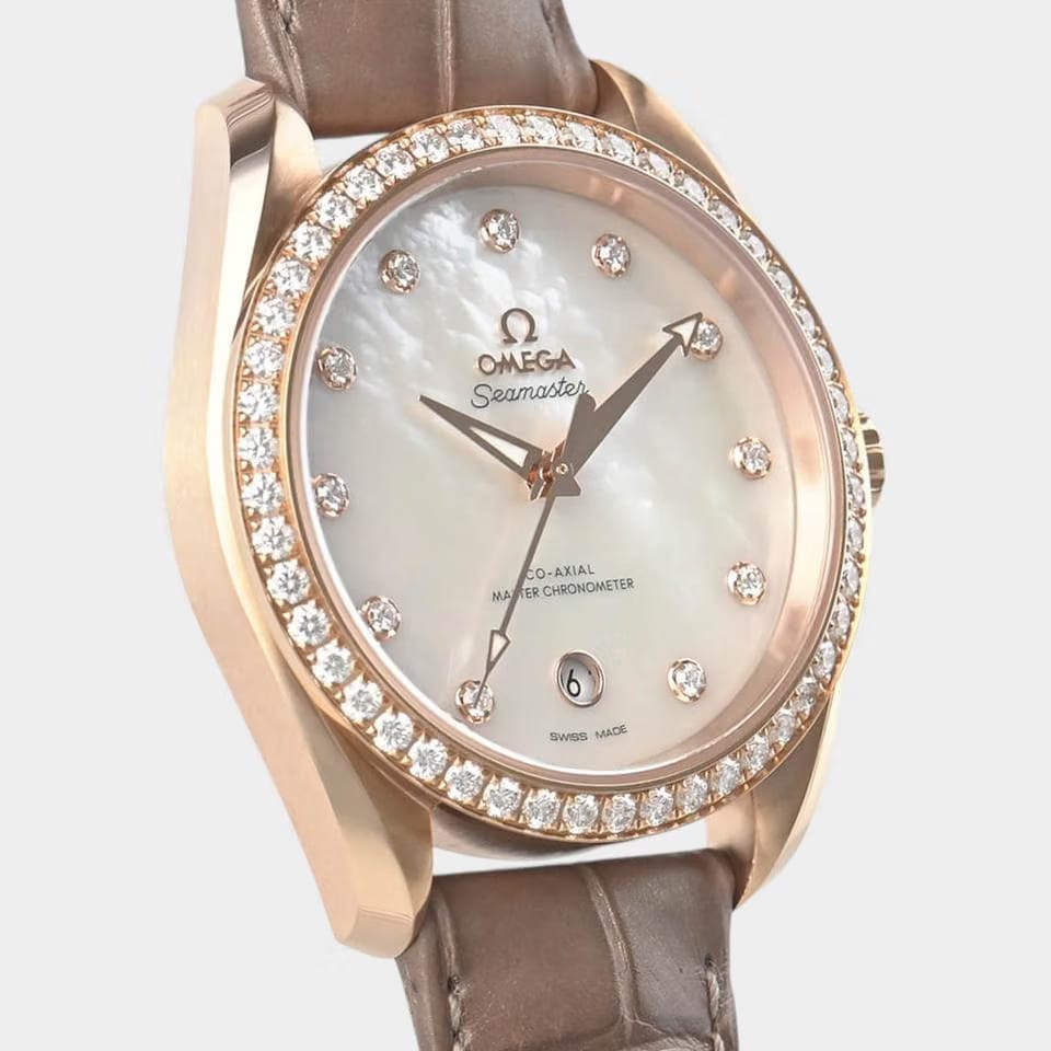 Omega Seamaster Aqua Terra Rose gold / 38 mm / Box&Papers / 220.58.38.20.55.001