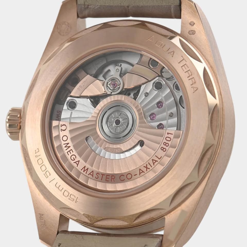 Omega Seamaster Aqua Terra Rose gold / 38 mm / Box&Papers / 220.58.38.20.55.001