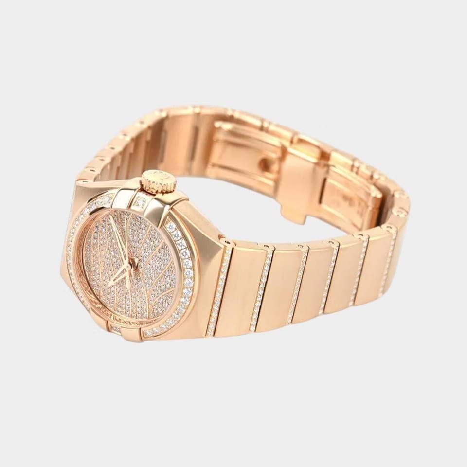 Omega Constellation Ladies Red gold / 27 mm / Box&Papers / 123.55.27.20.55.006