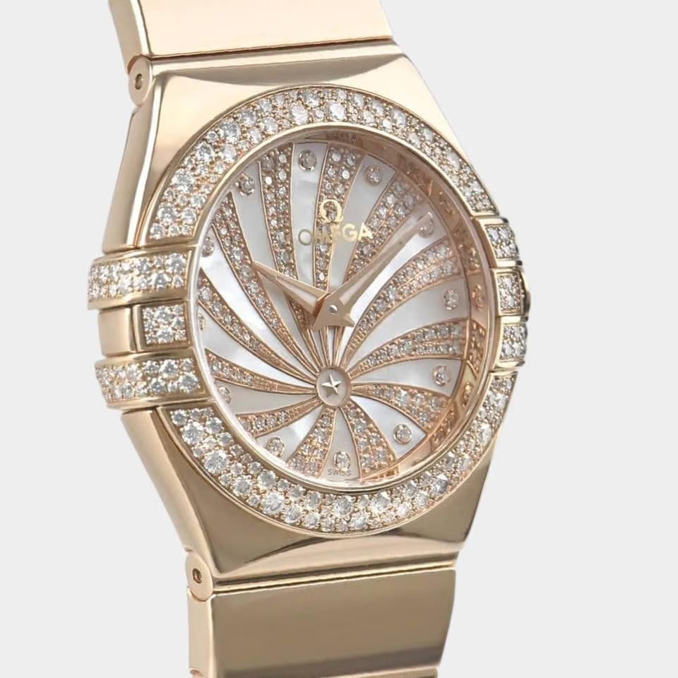 Omega Constellation Quartz Red gold / 27 mm / Box&Papers / 123.55.27.60.55.013