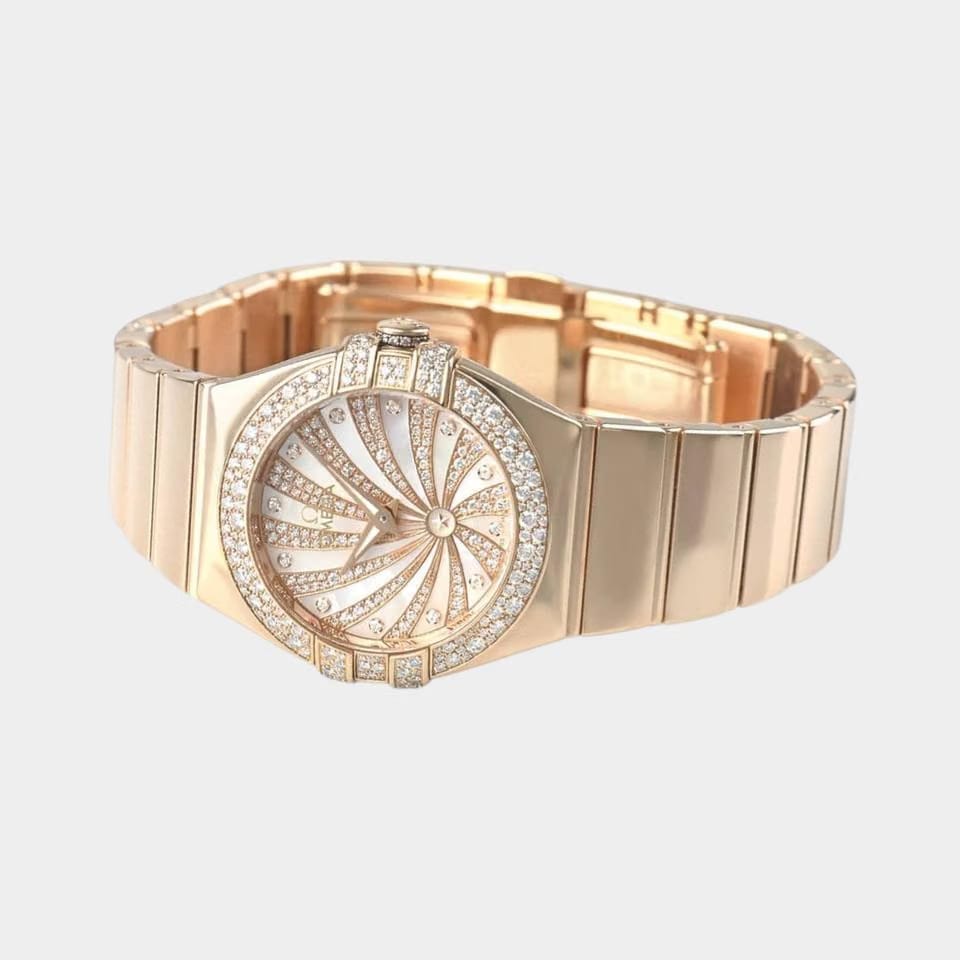 Omega Constellation Quartz Red gold / 27 mm / Box&Papers / 123.55.27.60.55.013