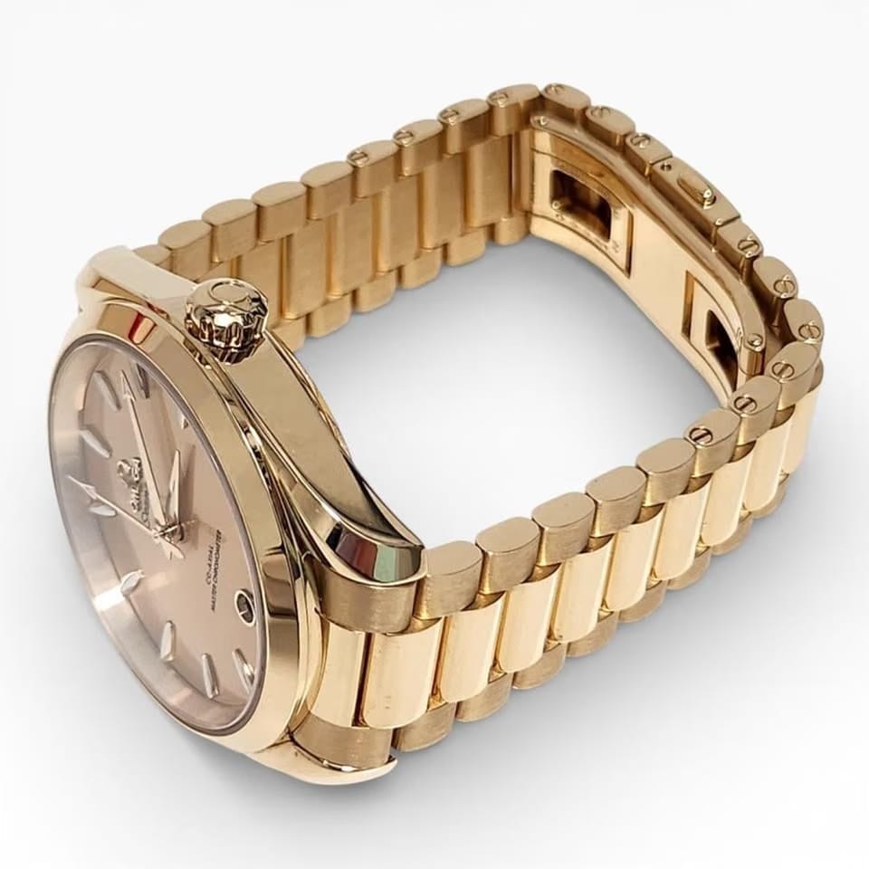 Omega Seamaster Aqua Terra2026 Full Set Omega Aqua Terra 38mm 18 K Moonshine Gold Watch 220.50.38.20.08.001 Moonshine