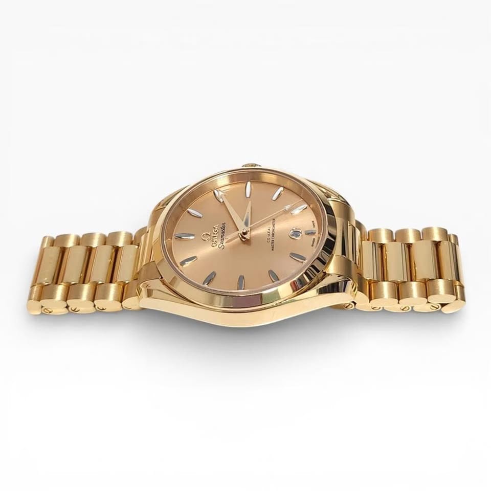 Omega Seamaster Aqua Terra2026 Full Set Omega Aqua Terra 38mm 18 K Moonshine Gold Watch 220.50.38.20.08.001 Moonshine