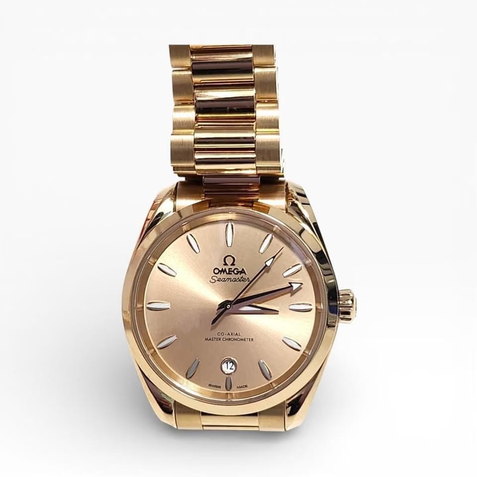 Omega Seamaster Aqua Terra2026 Full Set Omega Aqua Terra 38mm 18 K Moonshine Gold Watch 220.50.38.20.08.001 Moonshine