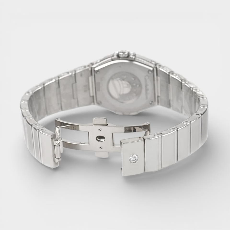 Omega Constellation Quartz White gold / 27 mm / Box&Papers / 123.55.27.60.55.012