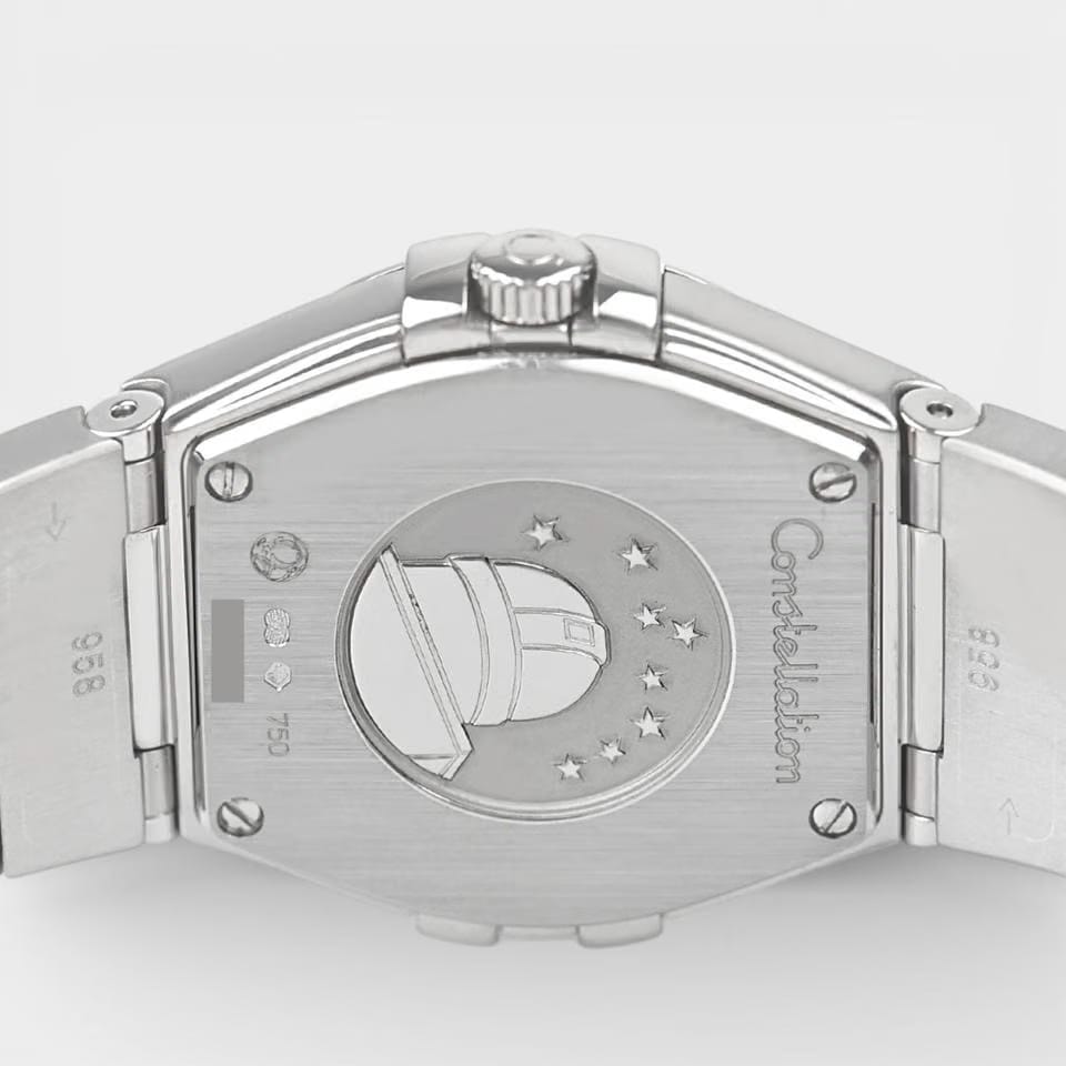 Omega Constellation Quartz White gold / 27 mm / Box&Papers / 123.55.27.60.99.001