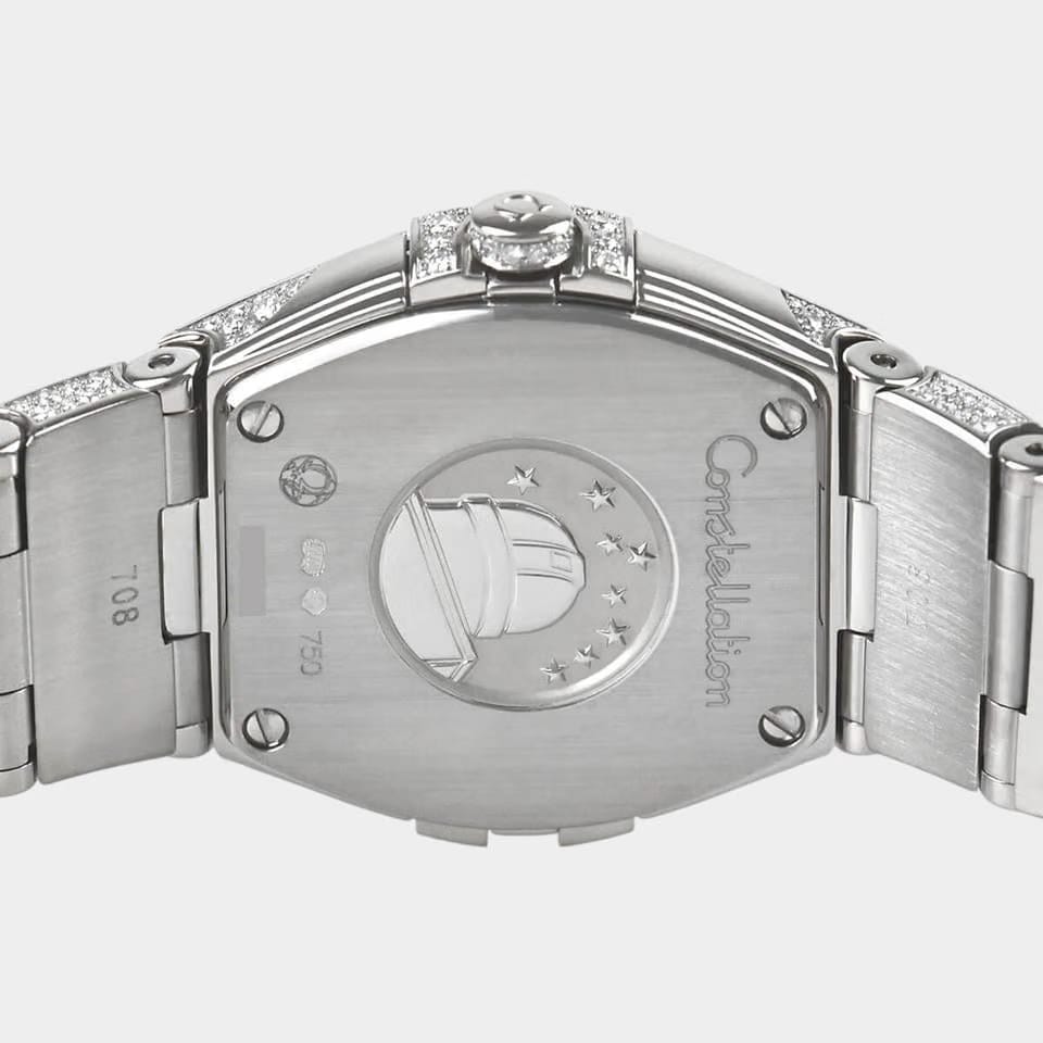 Omega Constellation Quartz White gold / 24 mm / Box&Papers / 123.55.24.60.55.012