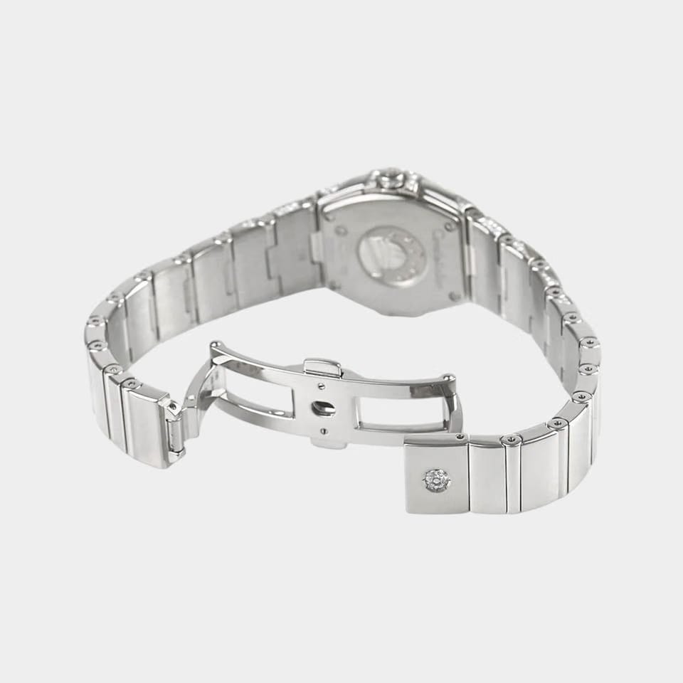 Omega Constellation Quartz White gold / 24 mm / Box&Papers / 123.55.24.60.55.012