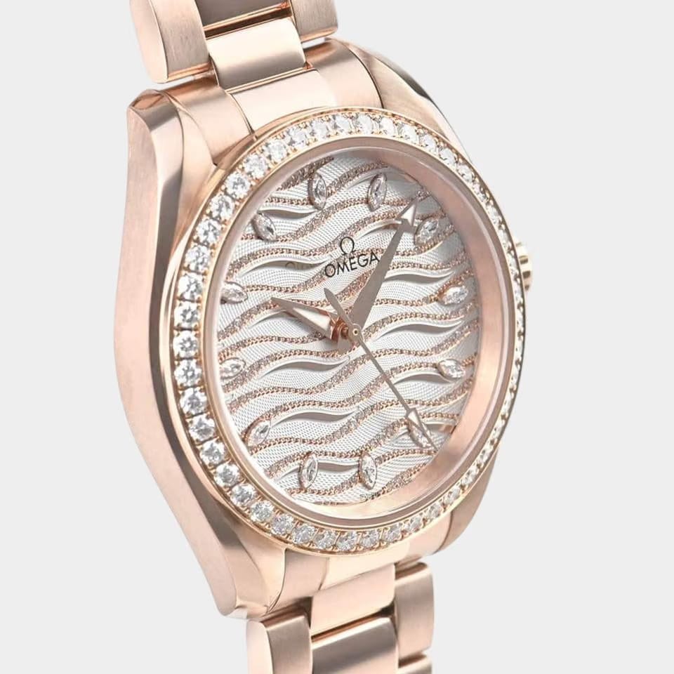 Omega Seamaster Aqua Terra Diamonds / Sedna gold / 34 mm / 220.55.34.20.99.006