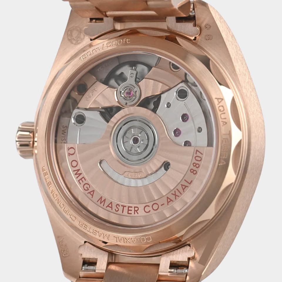 Omega Seamaster Aqua Terra Diamonds / Sedna gold / 34 mm / 220.55.34.20.99.006