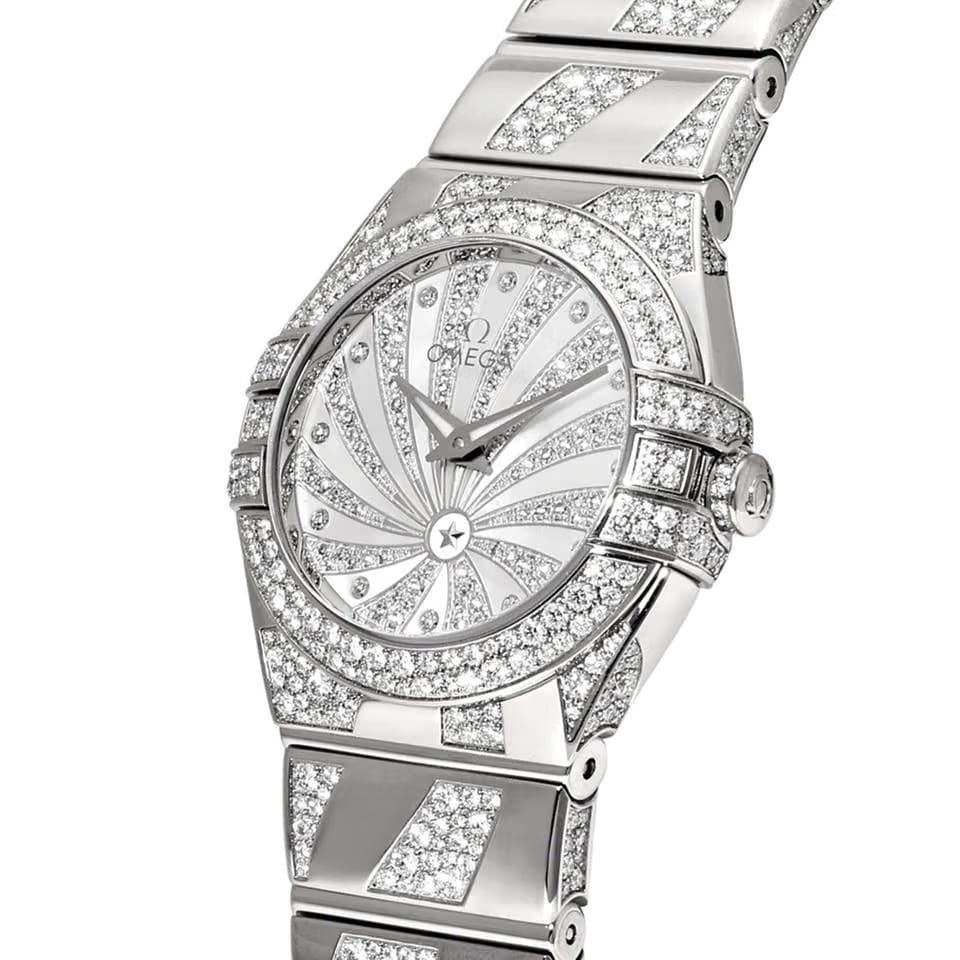 Omega Constellation Quartz123.55.24.60.55.012 Quartz White Gold New