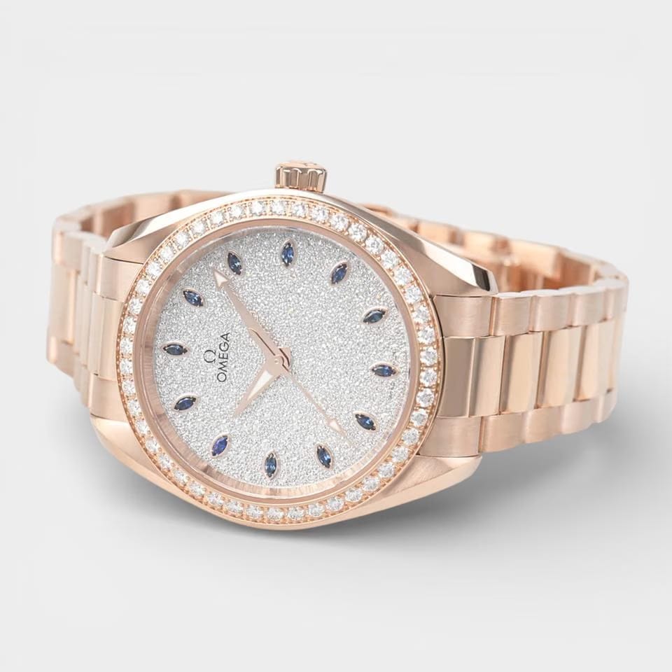 Omega Seamaster Aqua Terra Diamonds / Rose gold / 34 mm / 220.55.34.20.99.002