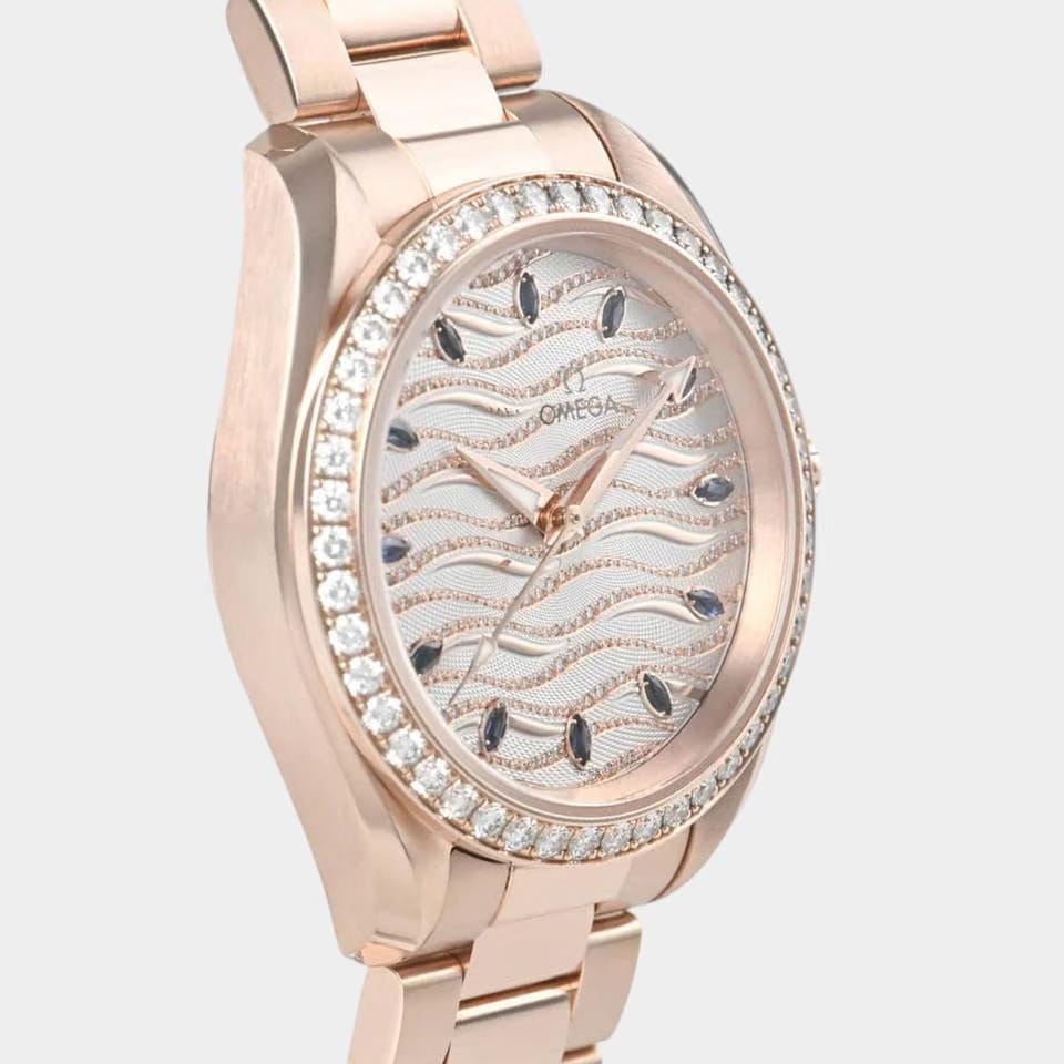 Omega Seamaster Aqua Terra Rose gold / 34 mm / Box&Papers / 220.55.34.20.99.005
