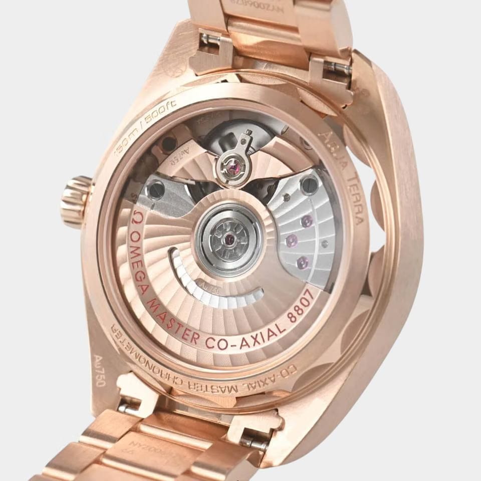 Omega Seamaster Aqua Terra Rose gold / 34 mm / Box&Papers / 220.55.34.20.99.005