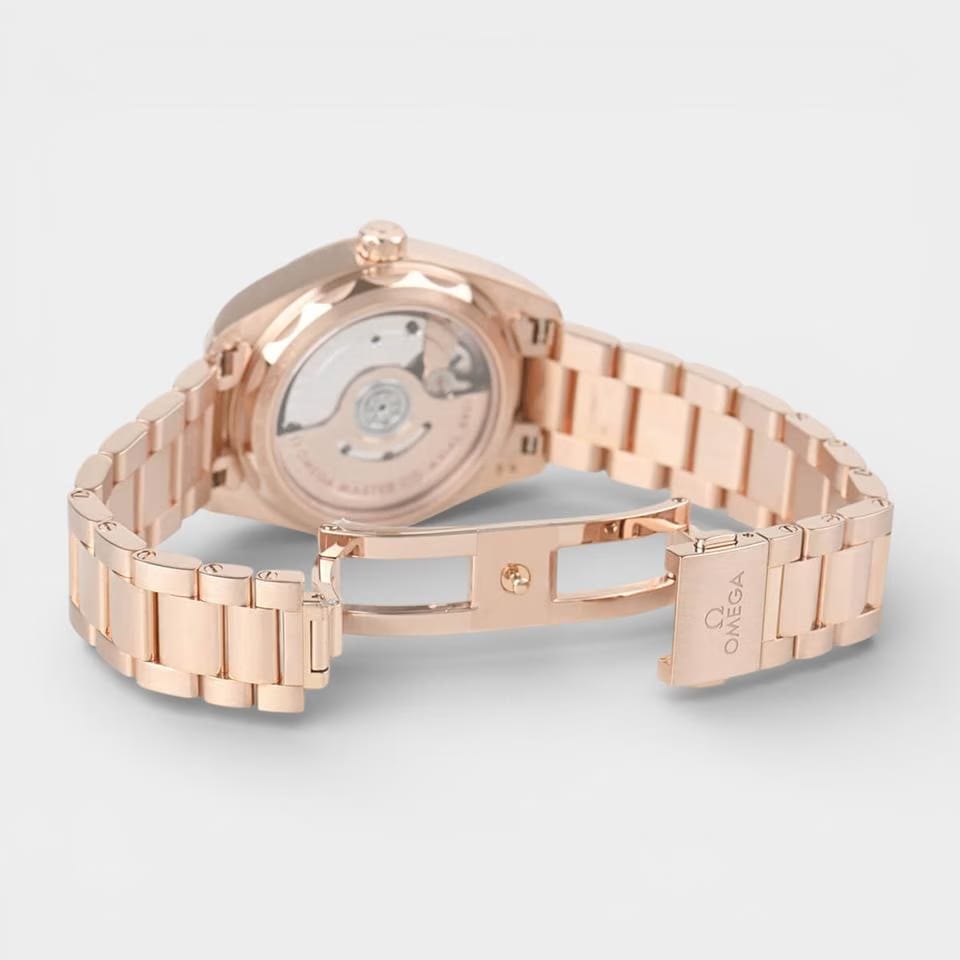 Omega Seamaster Aqua Terra Rose gold / 34 mm / Box&Papers / 220.55.34.20.99.005