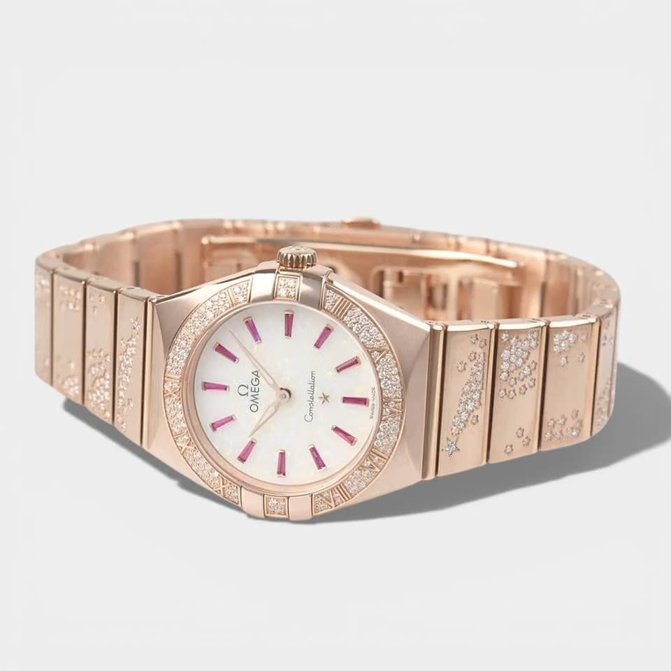 Omega Constellation Diamond&Ruby / 28 mm / Box&Papers / 131.55.28.60.99.003