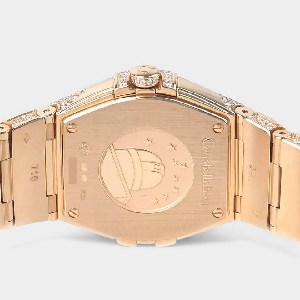 Omega Constellation Quartz Diamonds / Red gold / 27 mm / 123.55.27.60.55.011