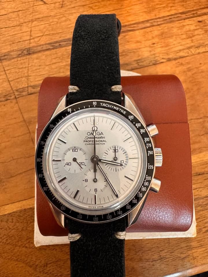 Omega Speedmaster Professional Moonwatch25th Anniversary Apollo XI Vintage 18 K solid white gold limited edition 500 pieces