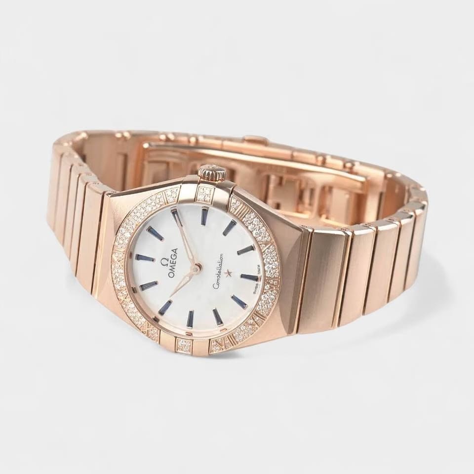 Omega Constellation Quartz Diamonds / Rose gold / 28 mm / 131.55.28.60.55.007